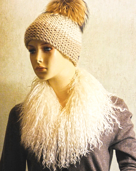 Tibetlammschal wollweiß